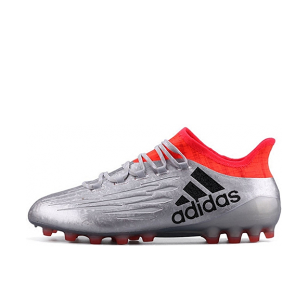 推荐商品：adidas X 16.1 AG 顶级 短钉 人工草场 胶质 圆头 足球鞋 Silver Metallic/Solar Orange 银橙色