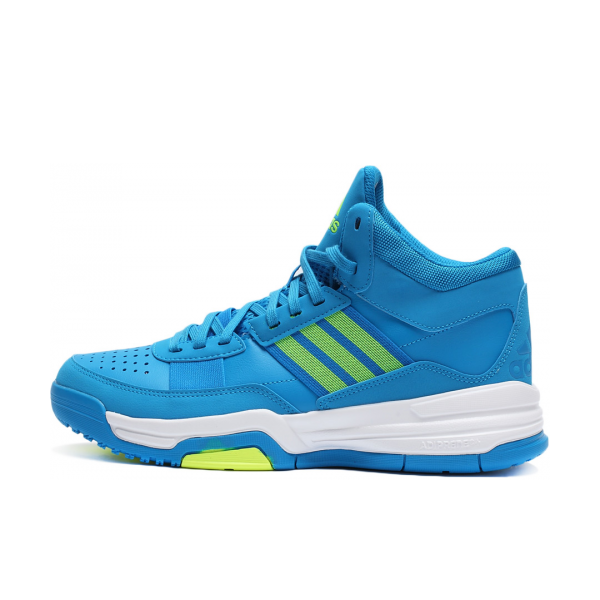 推荐商品：adidas Lockdown 防滑耐磨 减震实战 织物 中帮 篮球鞋 Blue/Yellow 蓝黄