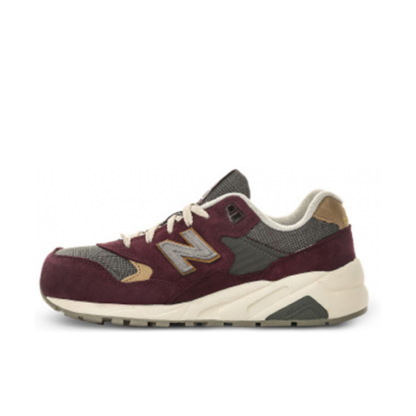 推荐商品：New Balance 580 潮流复古 减震防滑 轻便透气 耐磨 舒适 织物 低帮百搭 运动休闲鞋 枣红/灰