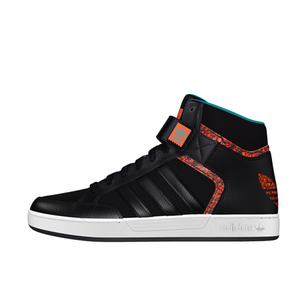 推荐商品：adidas VARIAL 舒适缓震 耐磨 运动休闲鞋 Mid Black/Orange 黑橙