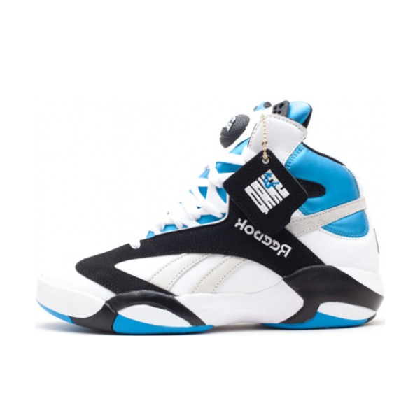 推荐商品：Reebok/锐步 Shaq Attaq 减震防滑 碳板 耐磨复古 运动 潮流 百搭 篮球鞋 DeepSkyBlue/White/Black
 白黑蓝