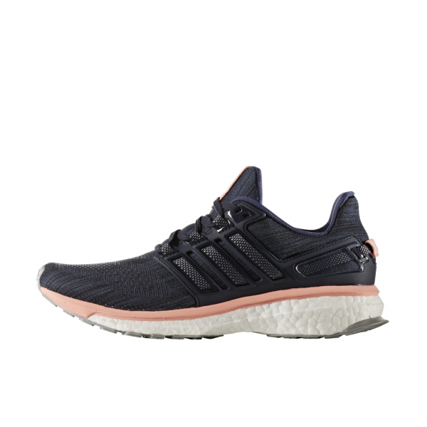 推荐商品：adidas Energy Boost 3 休闲缓震 防滑耐磨 轻便 舒适简约 跑鞋 Midnight Gray/Pink 黑橙白