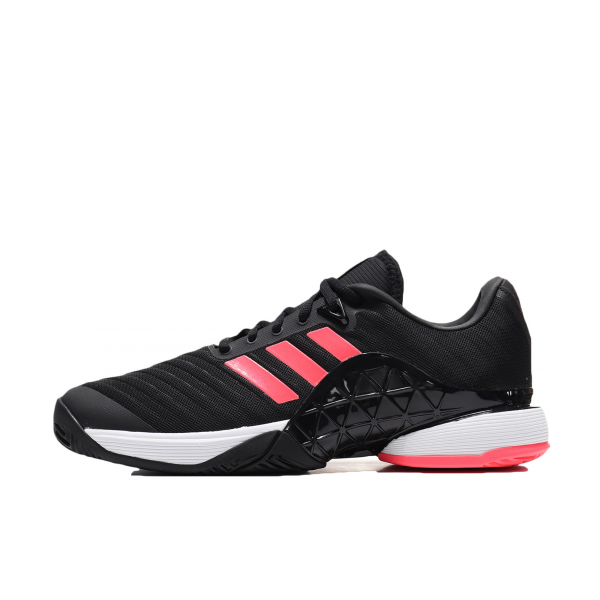 推荐商品：adidas Barricade 2018 防滑 耐磨 轻便 减震 网球鞋 黑色/粉色