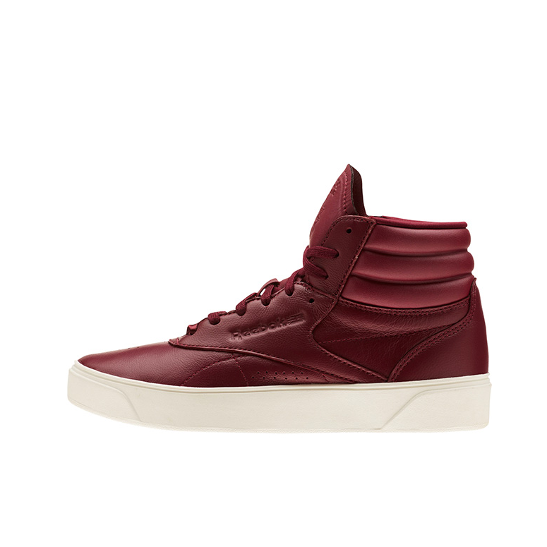 推荐商品：Reebok/锐步 Freestyle HI Muted 运动休闲鞋 舒适耐磨时尚 DarkRed/White
 酒红MID