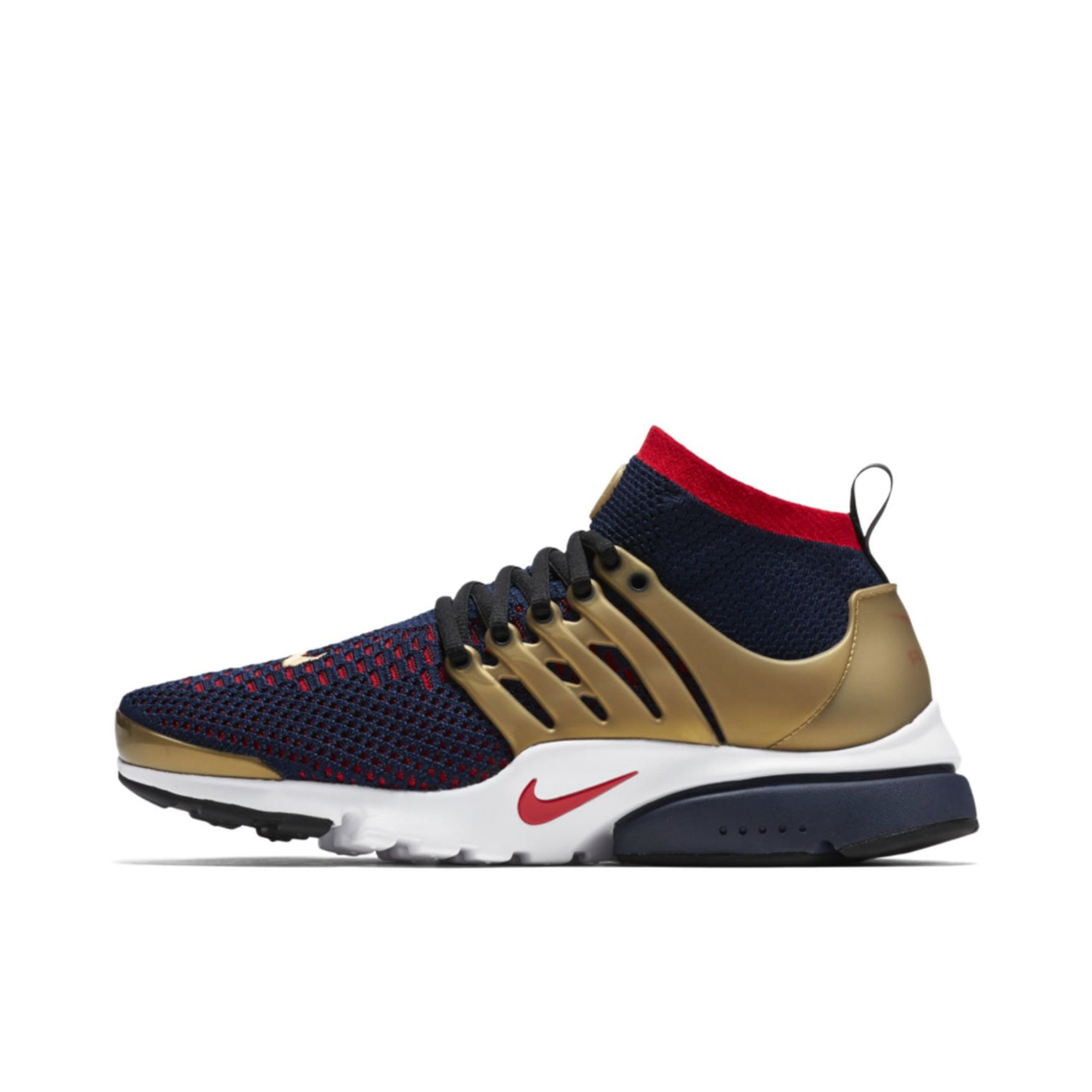 推荐商品：Nike Air Presto Ultra Flyknit 跑鞋 拉链缓震回弹舒适透气防滑耐磨机能生活织物合成革休闲运动轻便 Olympic 奥运美国队