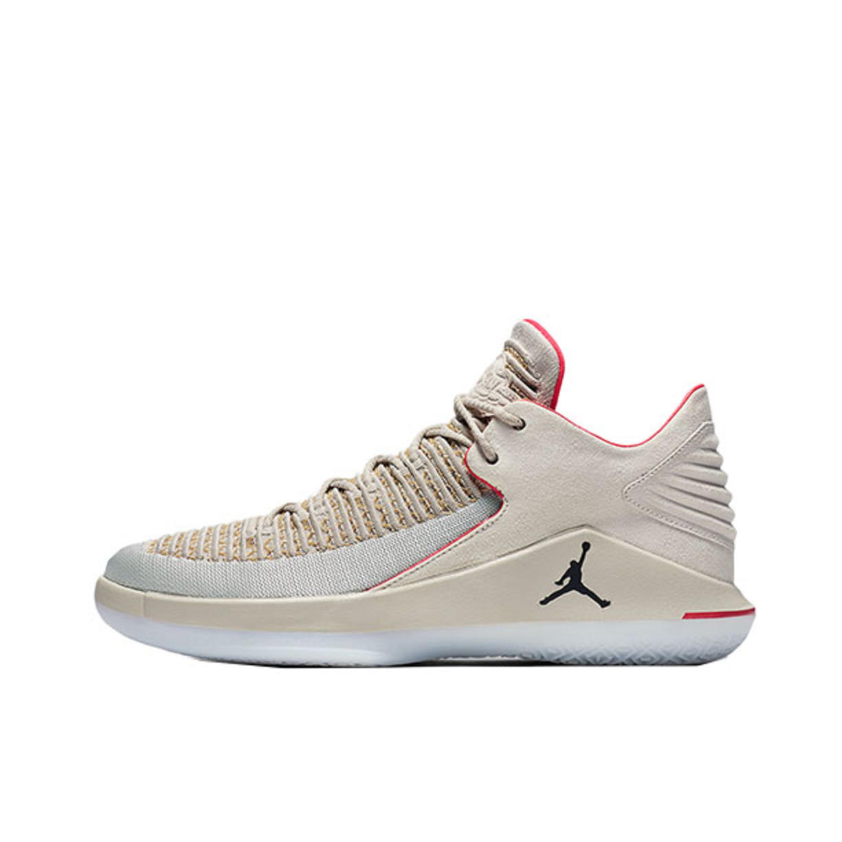 推荐商品：Air Jordan 32 篮球鞋 zoom air缓震支撑飞线实战防滑 Low Gordon St 卡其色