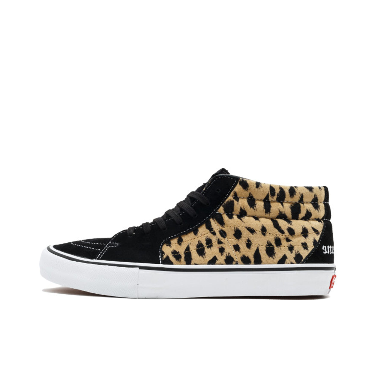 推荐商品：Vans/范斯 SK8-Mid 板鞋 潮流拼接复古百搭防滑耐磨 Supreme Velvet Leopard Black Supreme联名/黑豹纹