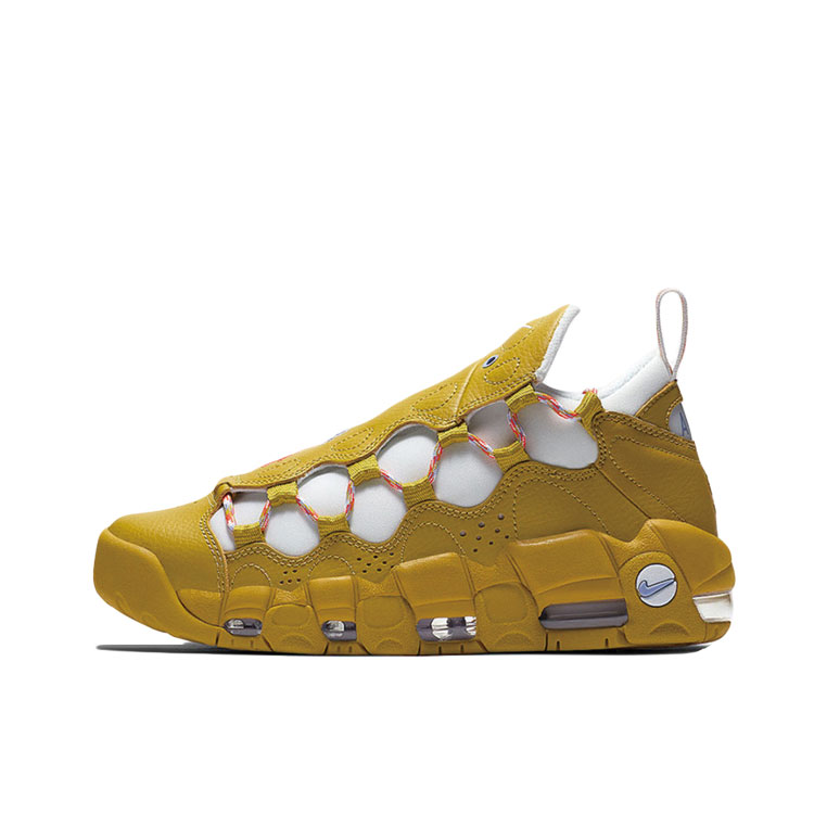 推荐商品：Nike Air More Money 运动休闲鞋 复古轻便透气防滑减震大气垫支撑实战 Meant to Fly 黄白