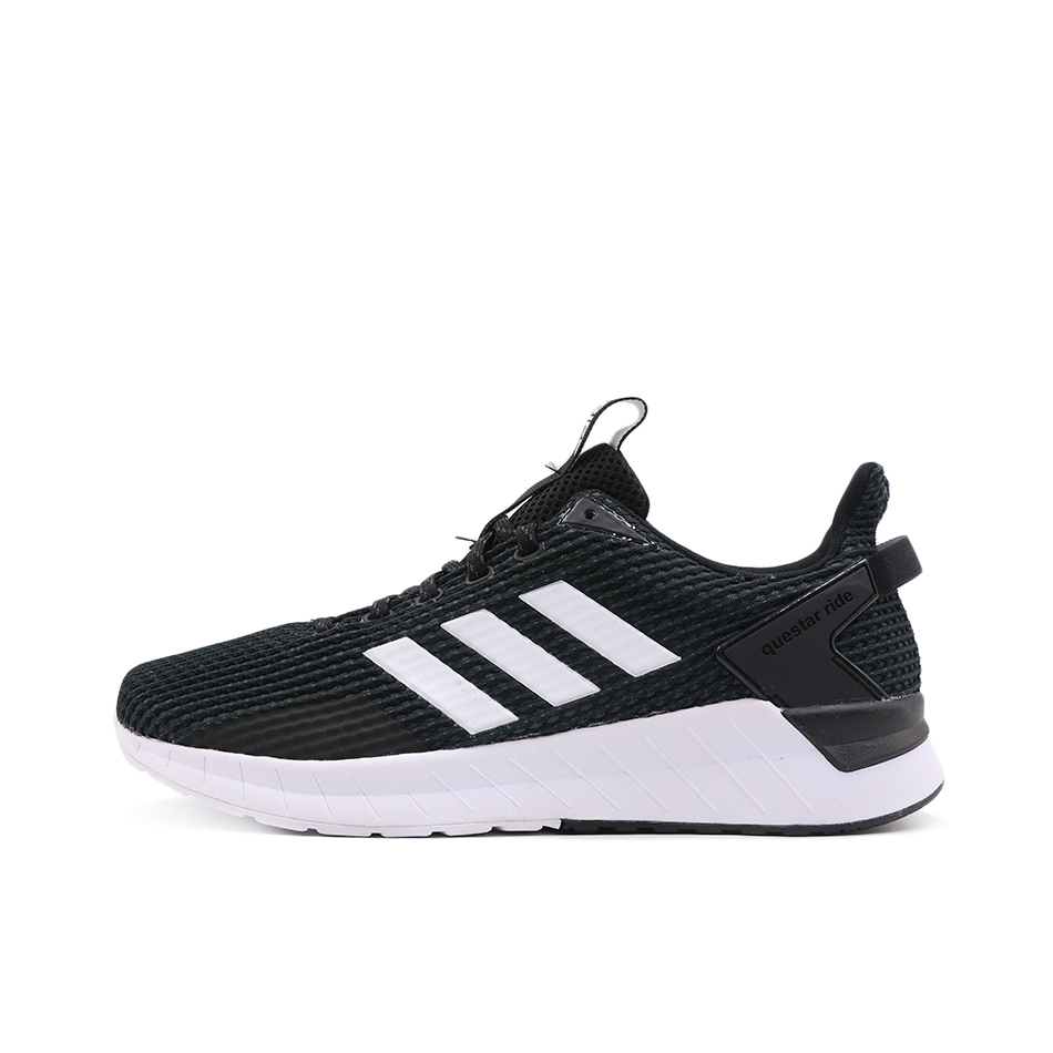 推荐商品：adidas Questar Ride 运动休闲鞋 缓震网面透气轻便防滑耐磨 Black/White 黑色