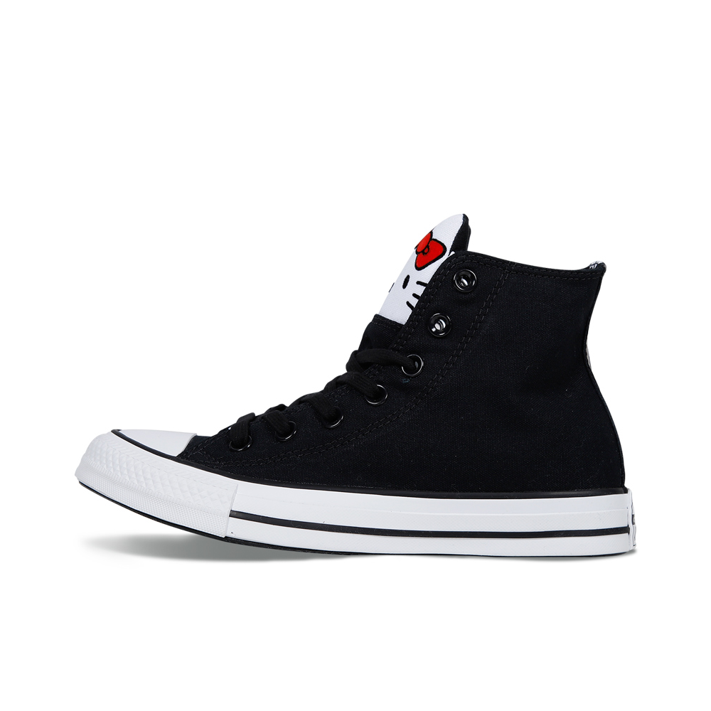 推荐商品：Converse/匡威 Chuck Taylor All Star 帆布鞋 常青款轻便防滑耐磨百搭复古圆头减震贴合高帮 Black/White Hello Kitty联名/黑色/白色