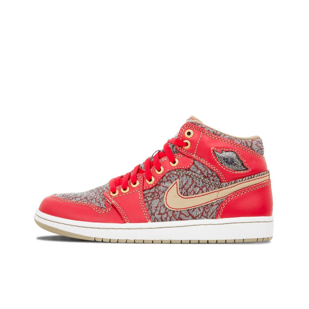 推荐商品：Air Jordan 1 板鞋 运动休闲鞋 复古潮流支撑合成革 Red 中帮/李维斯联名/大红