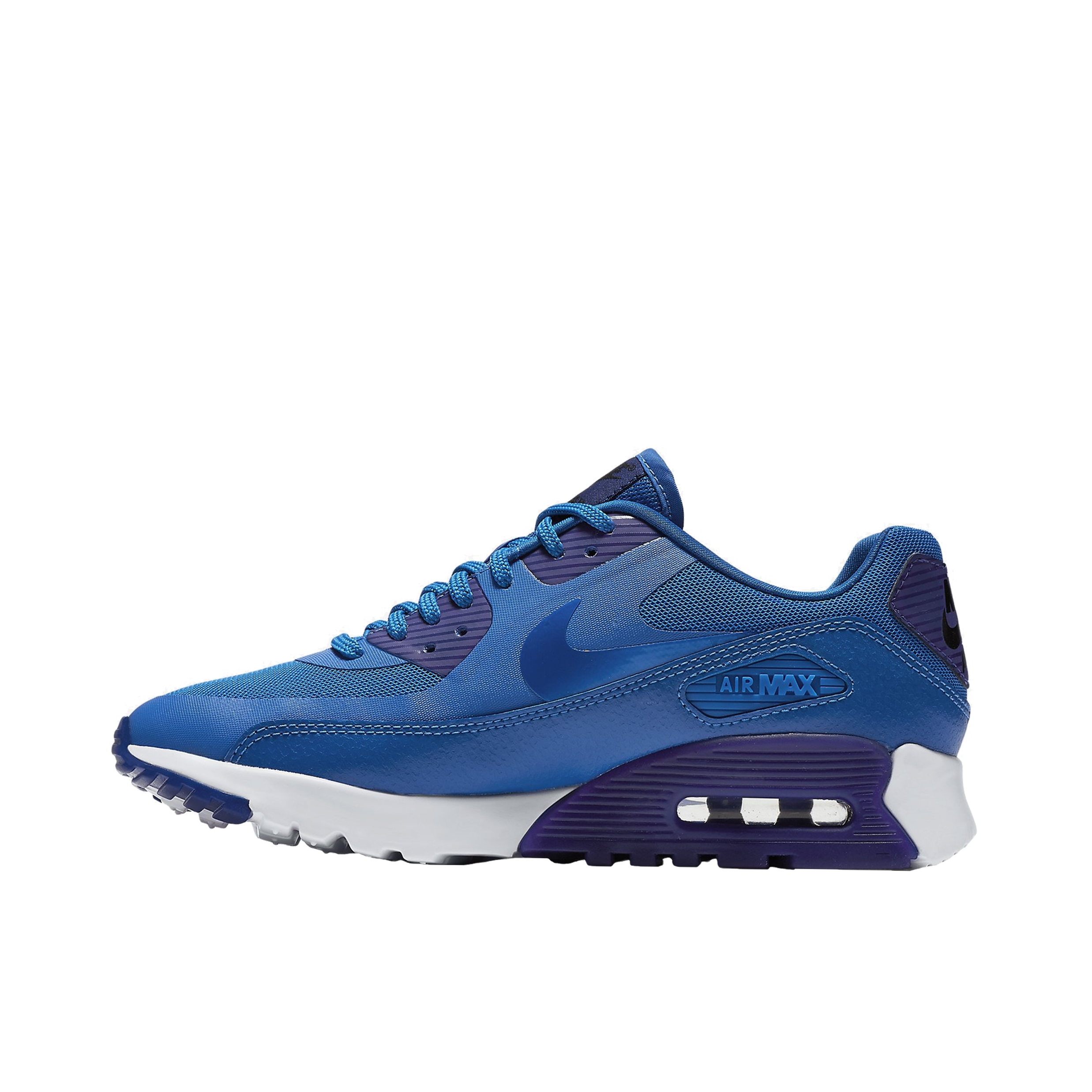 推荐商品：Nike Air Max 90 Ultra 跑鞋 气垫缓震防滑耐磨舒适轻便百搭简约运动网布低帮贴合 Essential Blue 宝蓝   