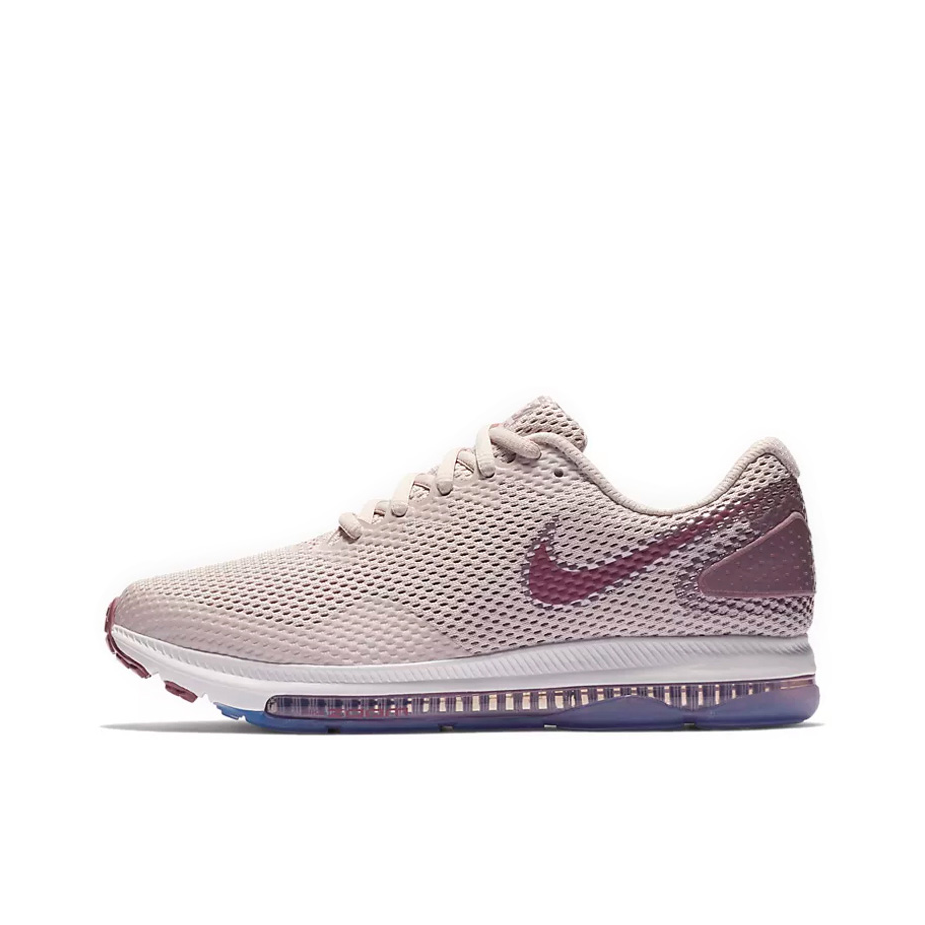 推荐商品：Nike Zoom All Out Low 2 跑鞋 防滑耐磨缓震气垫网面透气舒适轻便休闲运动织物防水 Barely Rose White 浅玫瑰红