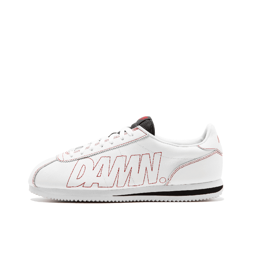 推荐商品：Nike Classic Cortez 阿甘鞋 跑鞋 防滑耐磨缓震透气轻便抓地舒适低帮耐穿贴合 Kendrick Lamar Kenny 1 白黑/红字印花