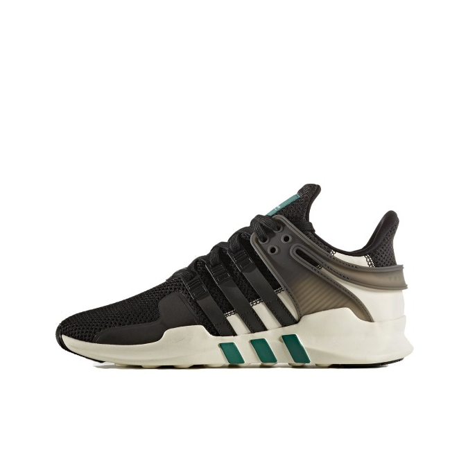 推荐商品：adidas Originals EQT Support ADV 潮流复古 减震透气 舒适轻便 防滑耐磨 织物 运动休闲鞋 Xeno 黑/绿/绿