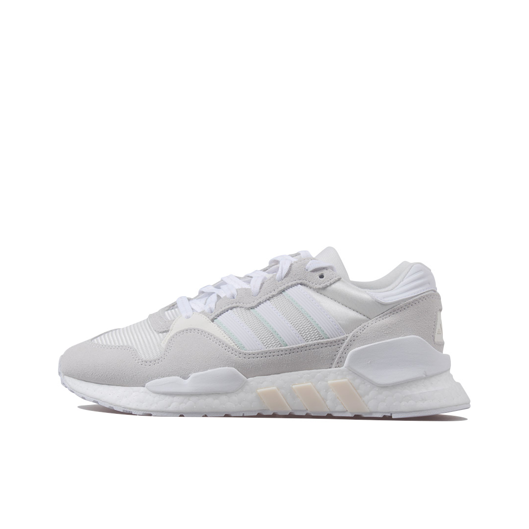 推荐商品：adidas ZX 930 EQT Boost 防滑 运动 跑鞋 Cloud White/White/Grey One 米白