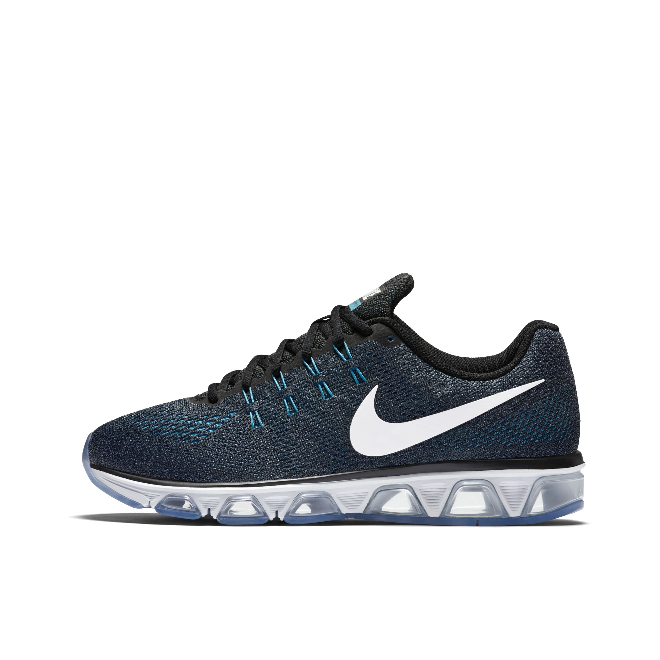 推荐商品：Nike Air Max Tailwind 8 跑鞋 全掌气垫休闲缓震耐磨防滑轻便透气网布织物运动低帮 Black White Ocean Fog  藏蓝/白底