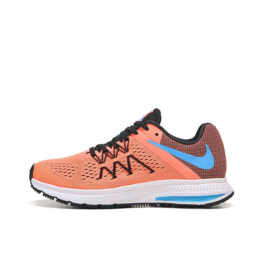 推荐商品：Nike Zoom Winflo 3 跑鞋 缓震轻便透气防滑耐磨潮流织物马拉松舒适百搭减震 Orange Blue  橘兰
