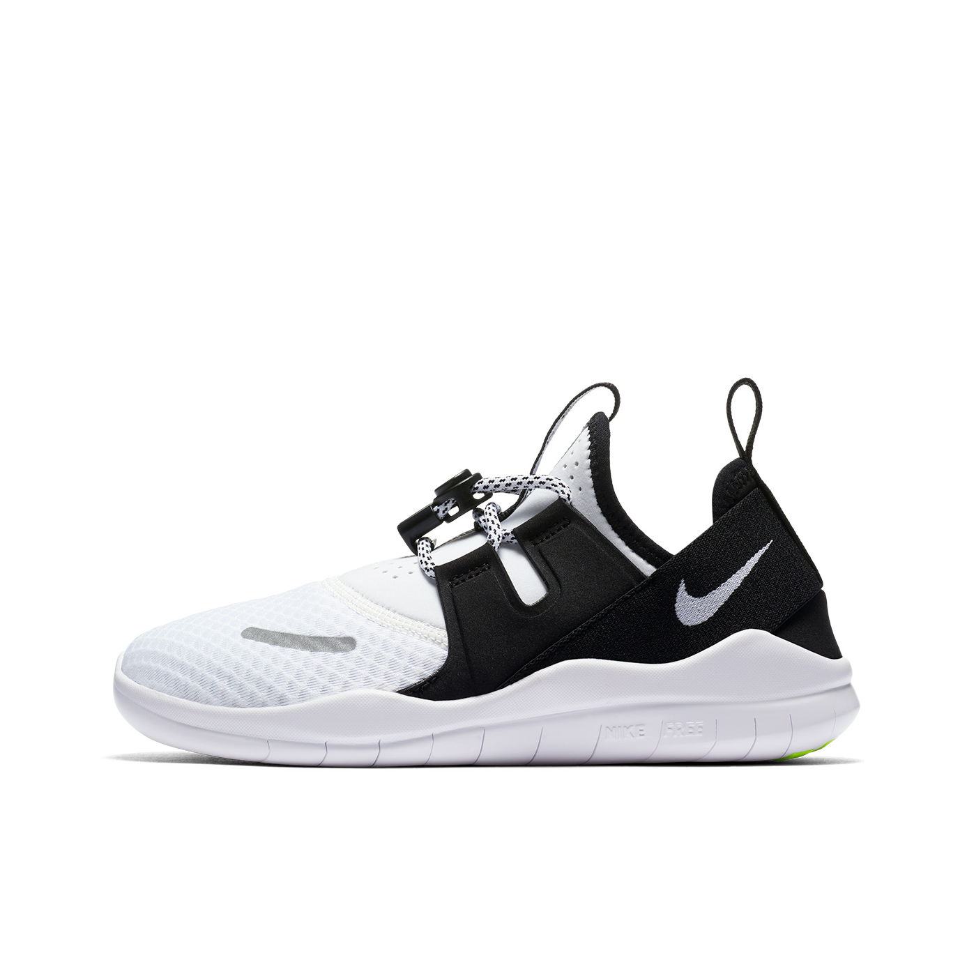 推荐商品：Nike Free RN Commuter 2018 运动休闲鞋 耐磨合成革软底 Black White 白黑