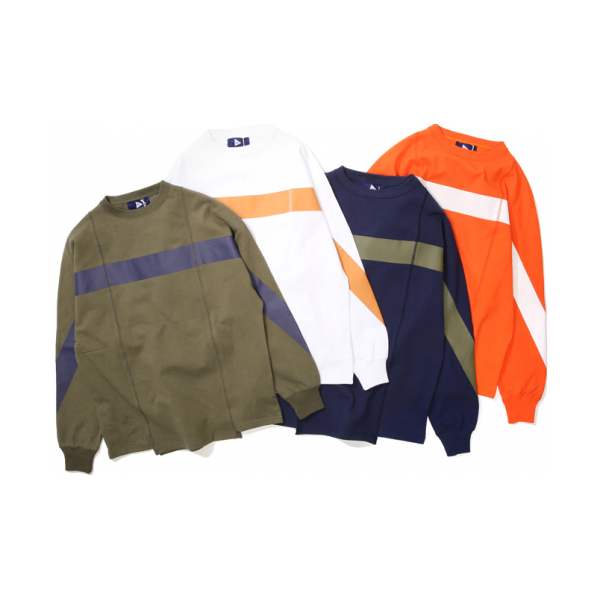 Def 横切拼色下摆不规则长袖 男女同款 DEF0MT009