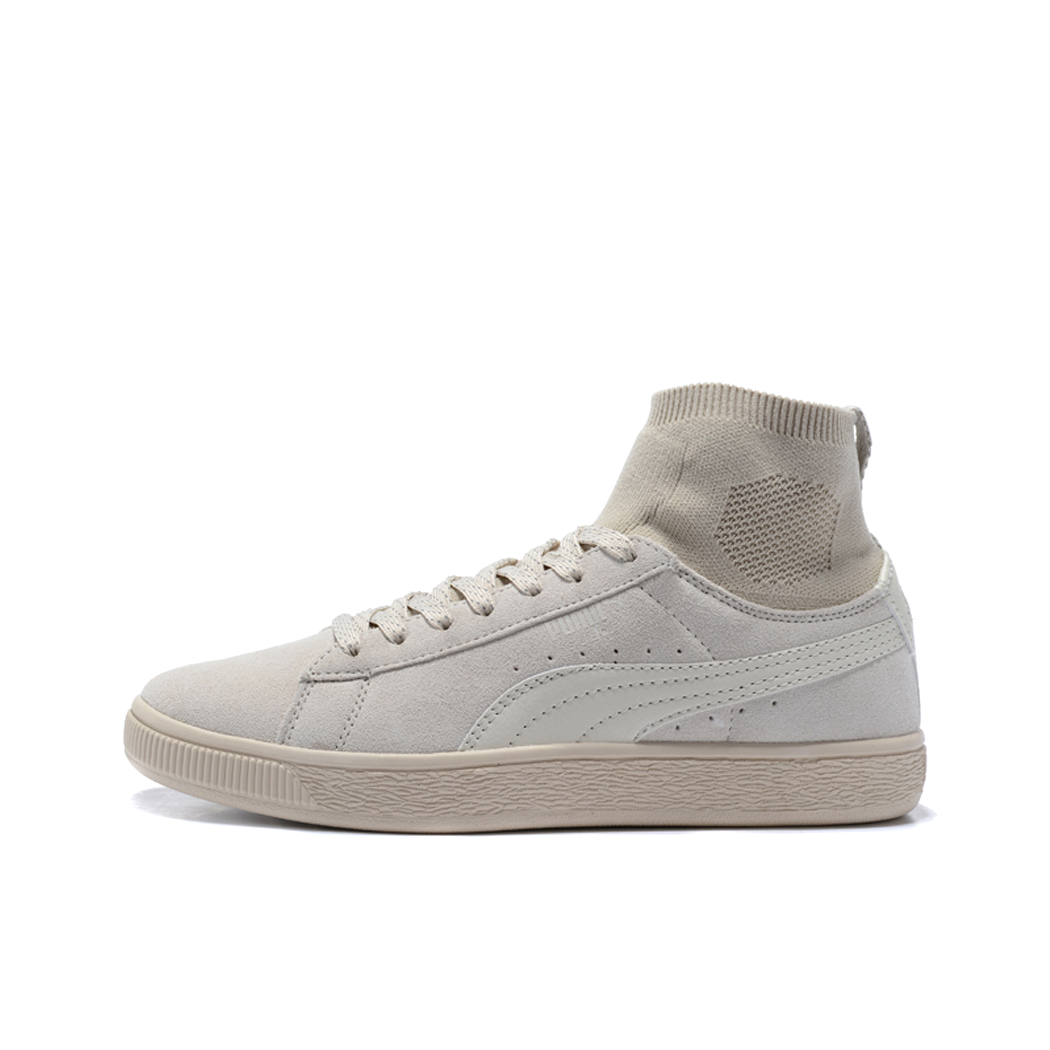 推荐商品：Puma/彪马 Suede Classic 面包鞋 板鞋 舒适百搭防滑耐磨轻便透气复古低帮圆头  Sock Lace up Beige Leather  桦木色Hi