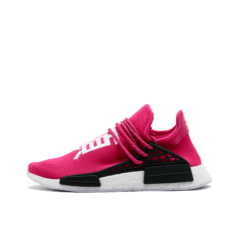推荐商品：adidas Originals NMD Human Race 防滑耐磨 减震回弹 轻便透气 舒适百搭 织物 增高 运动休闲鞋 Shock Pink 粉黑