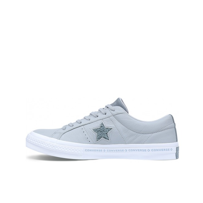 推荐商品：Converse/匡威 One Star 翻毛皮 防滑 复古 星星鞋 板鞋 Wolf-Grey-Cool Grey 灰蓝串标