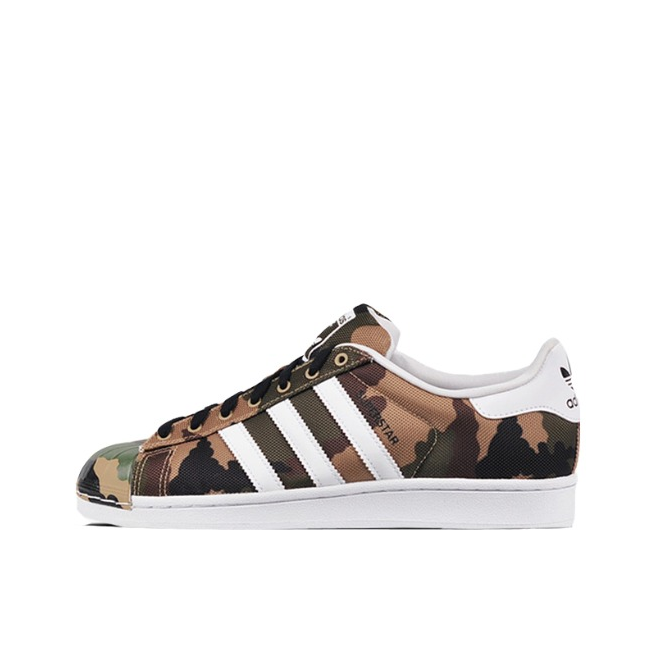 推荐商品：【宋雨琦同款】 adidas Originals Superstar 板鞋 轻便贝壳头薄底舒适百搭耐磨复古 Green Camo/White  陆军迷彩