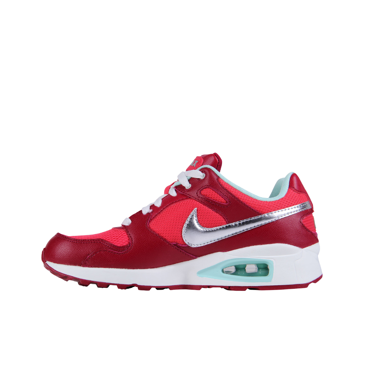 推荐商品：Nike Max Coliseum Racer 跑鞋 气垫休闲透气减震 Team Red/Silver 粉红色