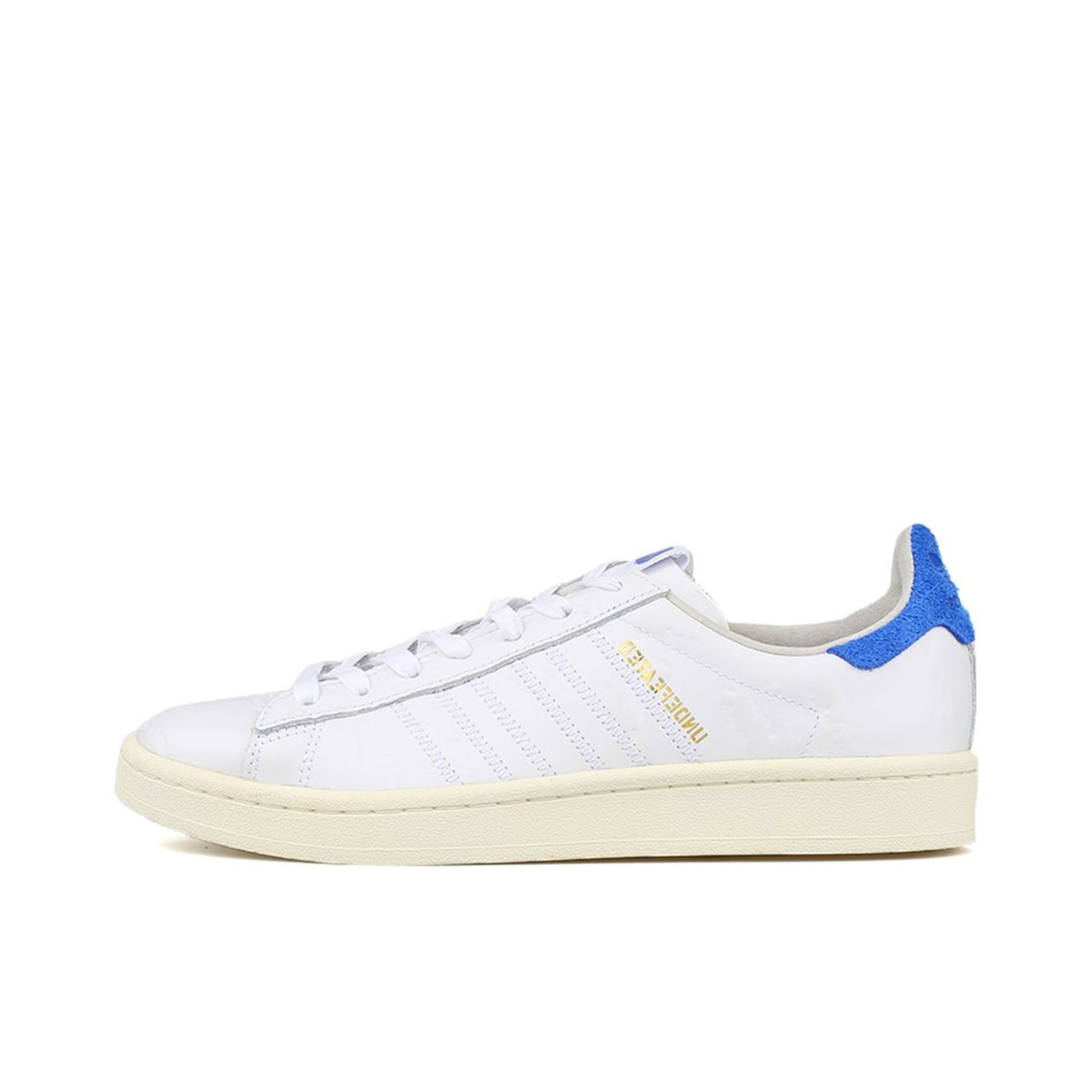 推荐商品：adidas originals Campus 80s 板鞋 复古减震透气防滑轻便休闲舒适耐磨低帮时尚潮流 White/Blue Undefeated Colette三方联名/白蓝