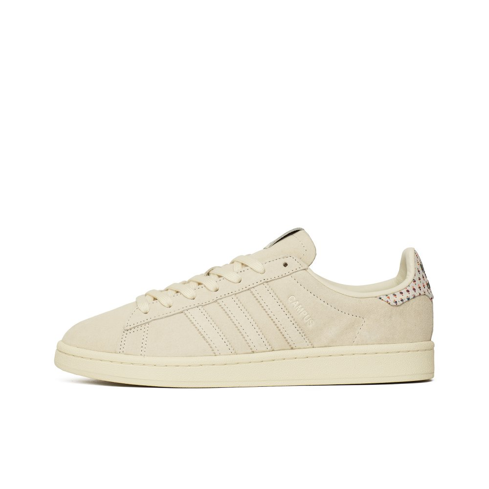 推荐商品：adidas originals Campus 80s 板鞋 复古减震透气防滑轻便休闲舒适耐磨低帮时尚潮流 Pride Pack (2018) 米白/斑点尾