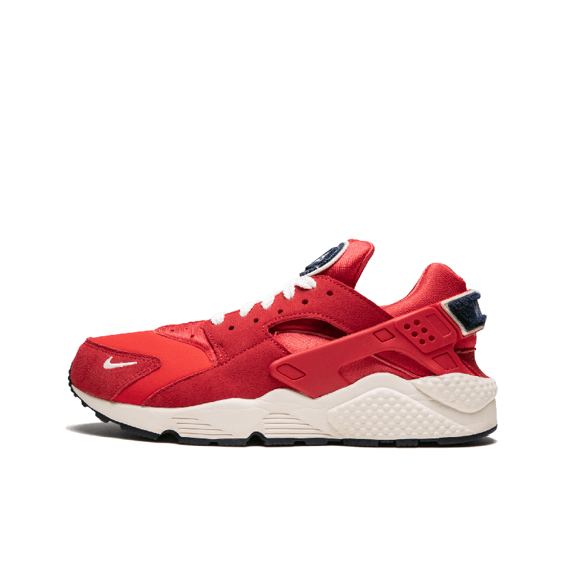 推荐商品：Nike Air Huarache 跑鞋 轻便透气舒适耐磨缓震复古防滑织物合成革运动低帮圆头 Red Navy/Red