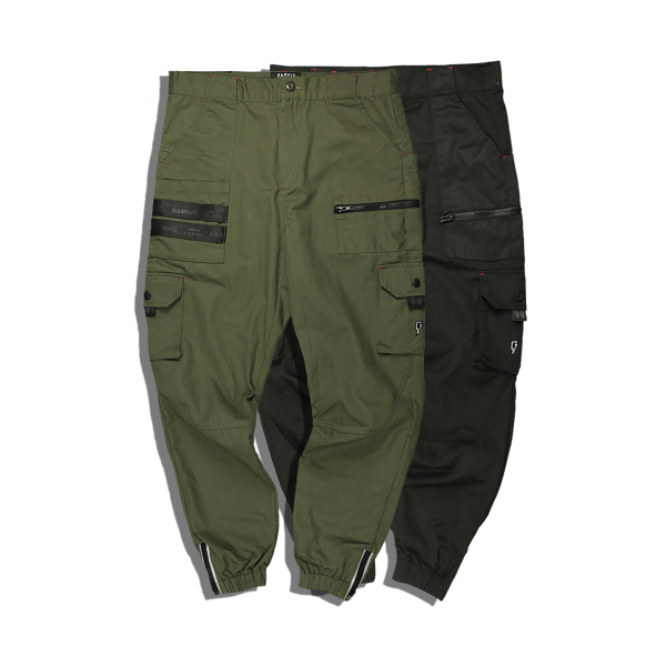 D&amp;MNIC 拉链宽松工装束脚伞兵裤 17AW08