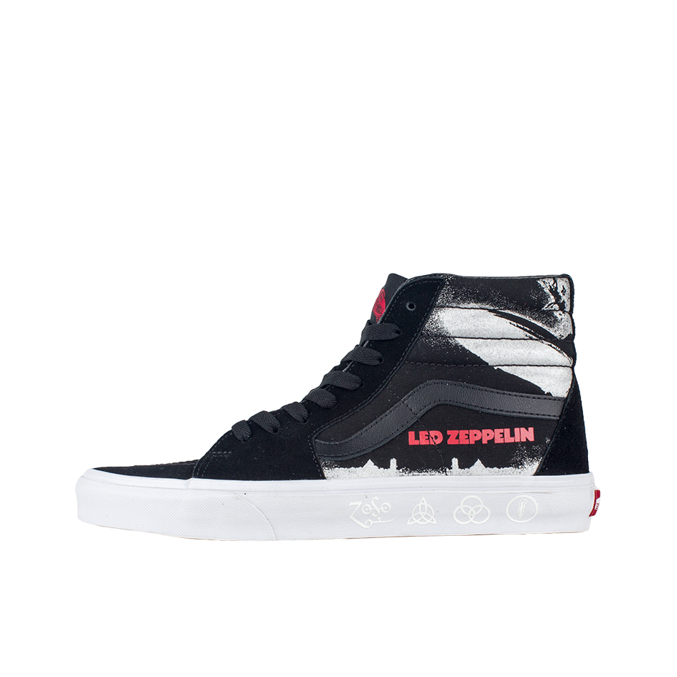 推荐商品：Vans/范斯 SK8-Hi 板鞋 潮流经典拼接复古街头厚底 Led Zeppelin/%0th Anniversary Led Zeppelin联名/黑色