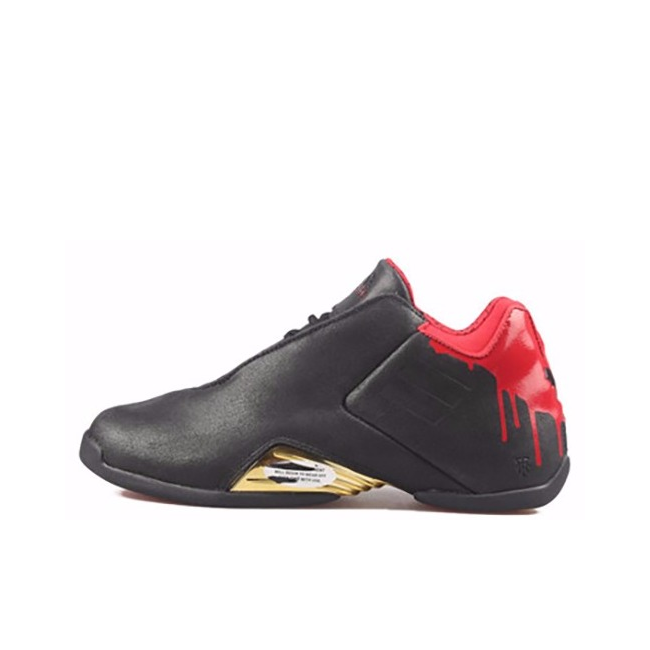 推荐商品：adidas T Mac 3 篮球鞋 缓震回弹防滑耐磨支撑轻便实战百搭舒适 Black/Red/Gold 黑红金