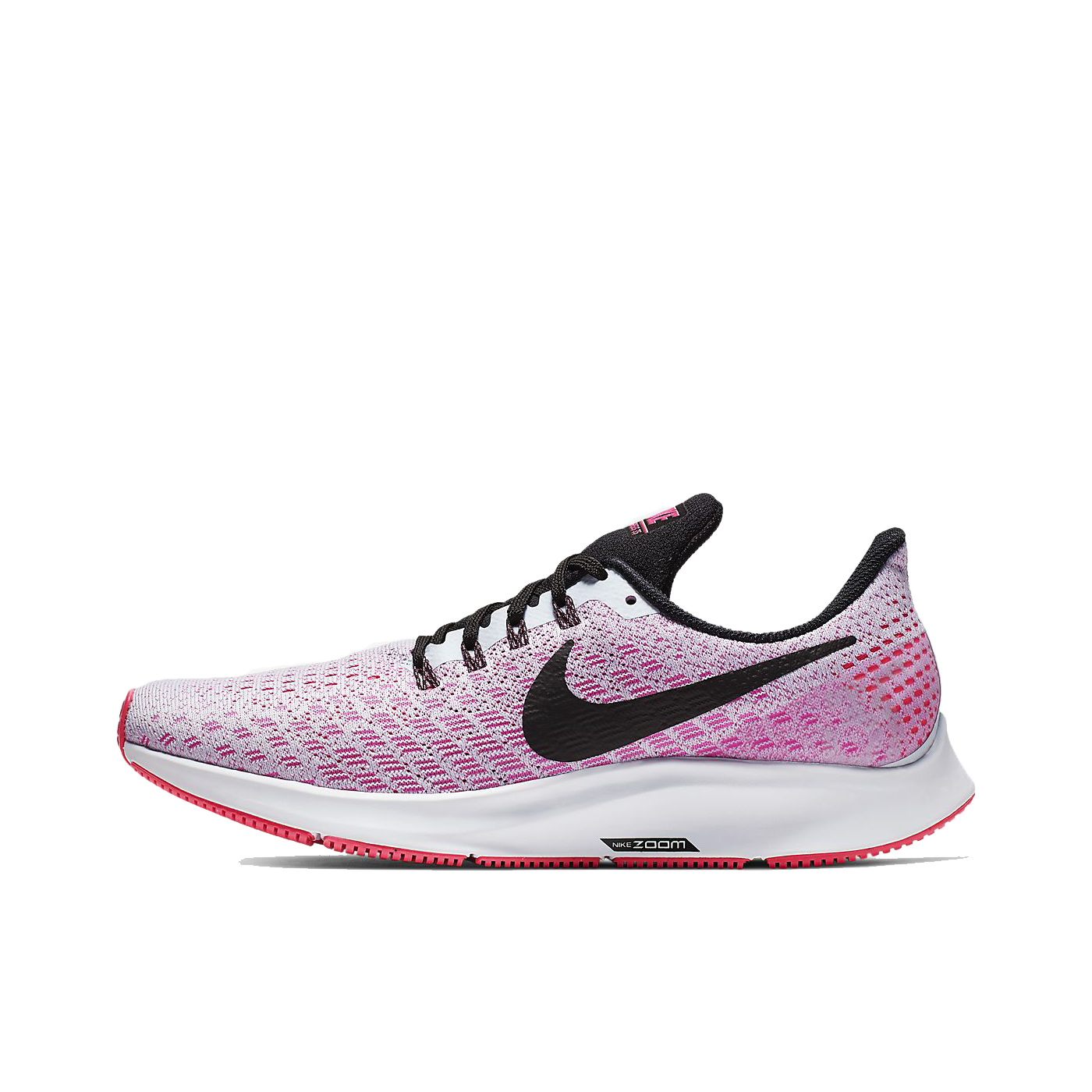 推荐商品：Nike Air Zoom Pegasus 35 飞马 跑鞋 缓震轻便运动马拉松透气织物泡棉 Half Blue/Hyper Pink/White/Black 男款/玫红黑