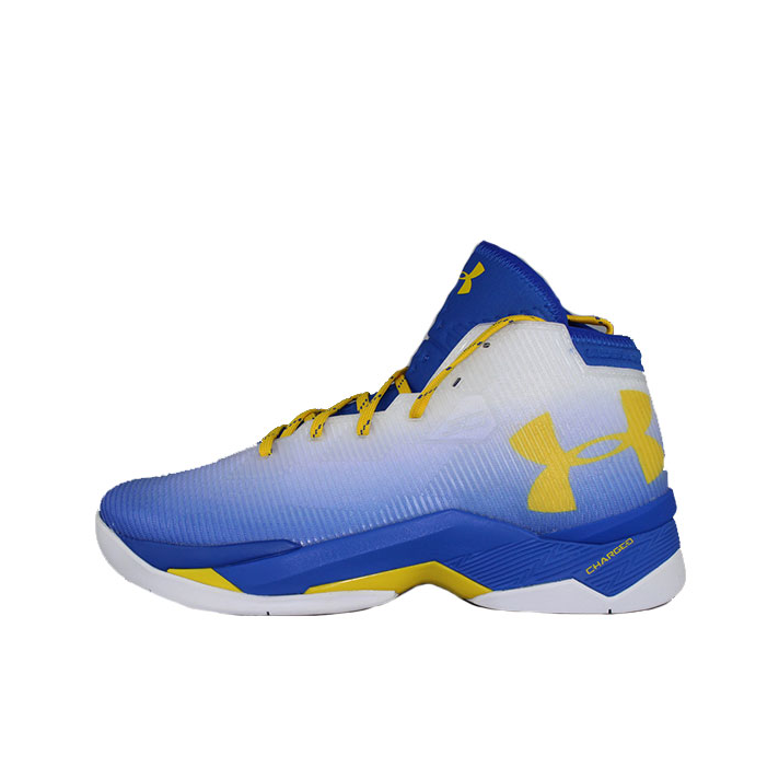 推荐商品：Under Armour/安德玛 Curry 2.5 勇士库里 实战耐磨 防滑轻便 舒适透气 圆头 平跟 篮球鞋 Blue/Yellow/White
 白蓝