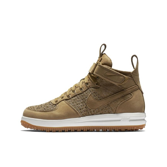 推荐商品：Nike Lunar Force 1 运动休闲鞋 耐磨防滑减震回弹轻便透气 Workboot Golden Beige 棕色