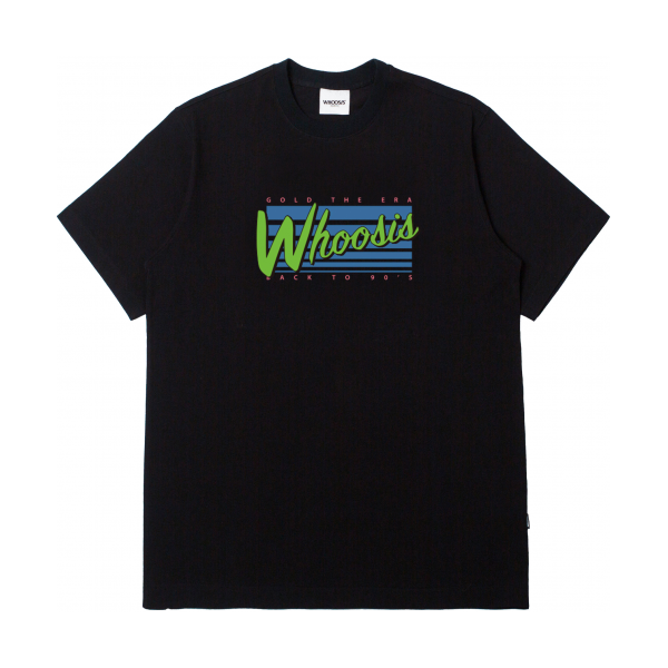 WHOOSIS 复古字母印花短袖 男女同款 WOS0MT007