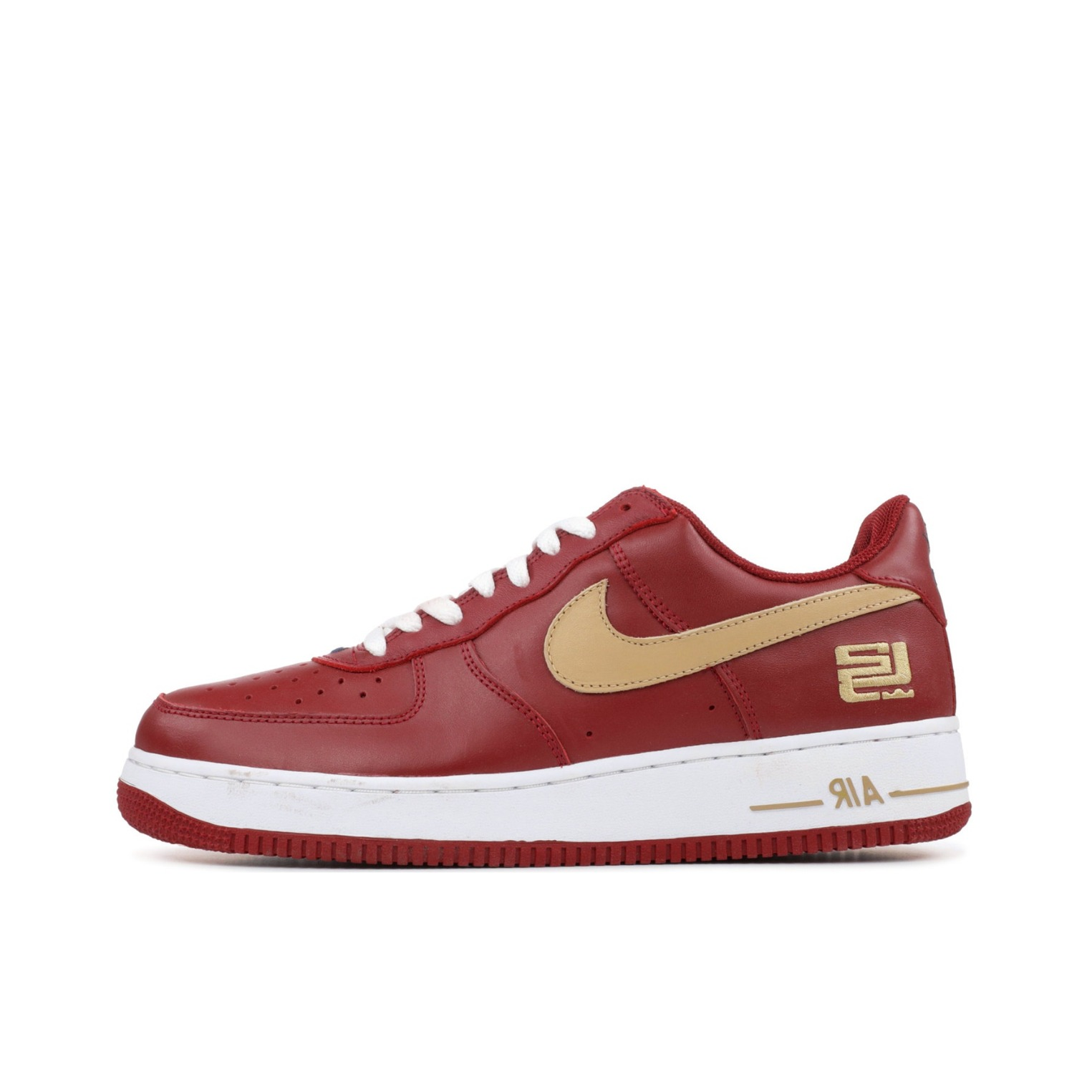 Nike Air Force 1 空军一号 板鞋 轻便舒适百搭耐磨防滑复古 詹姆斯酒红金