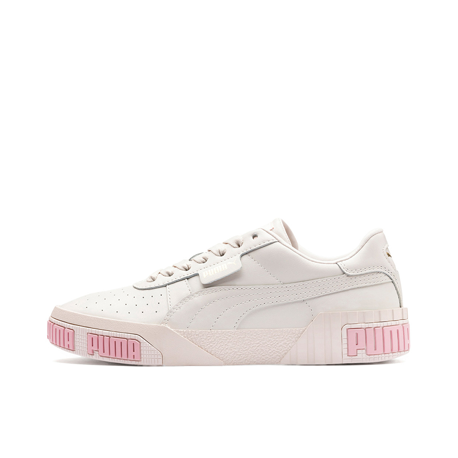 推荐商品：Puma/彪马 Cali 板鞋 时尚复古减震回弹增高防滑耐磨舒适透气厚底 White/MistyRose 粉米色
