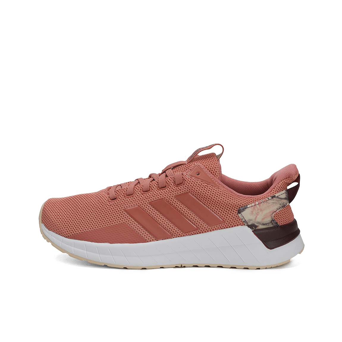 推荐商品：adidas Questar Ride 运动休闲鞋 缓震网面透气轻便防滑耐磨 Raw Pink/Linen 黑白粉
