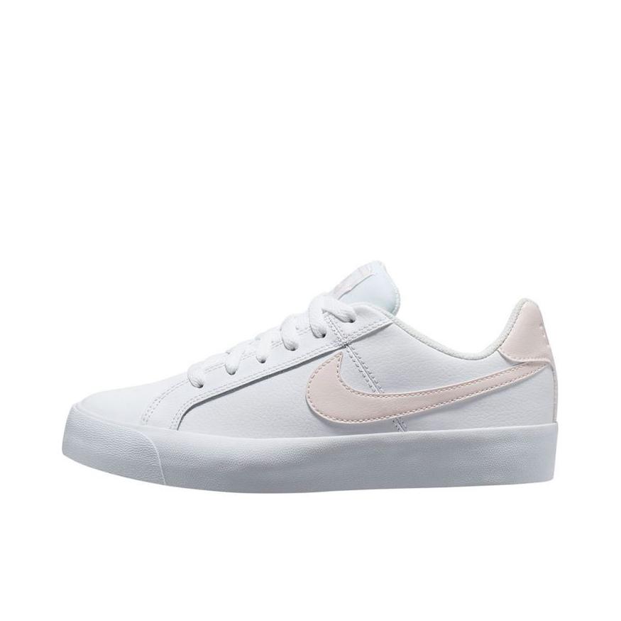 推荐商品：Nike Court Royale 板鞋 轻便防滑耐磨复古透气运动休闲低帮 White/Pink 白色/粉钩