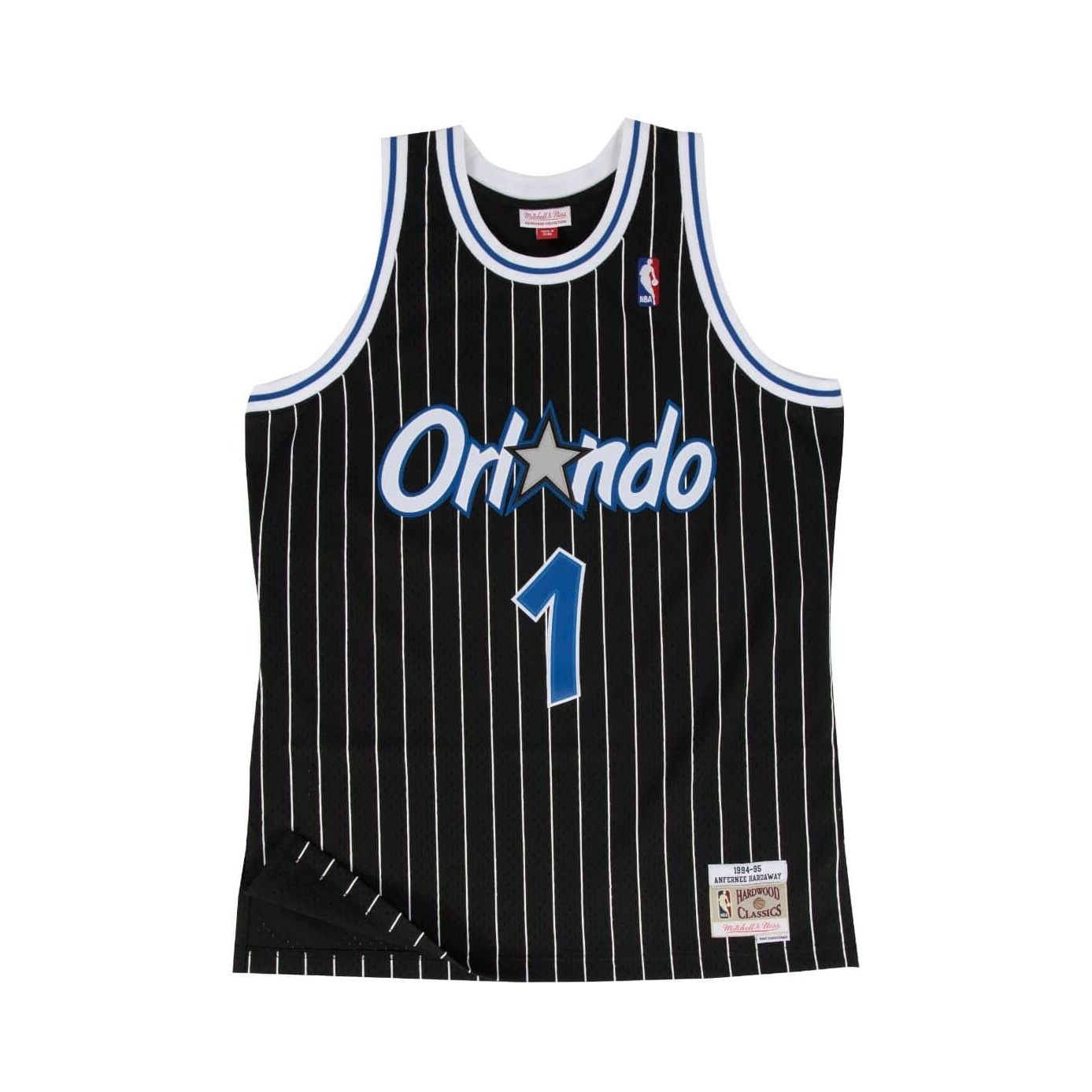 Mitchell Ness NBA哈达威 刺绣魔术队网眼竖条球衣赛季篮球服
