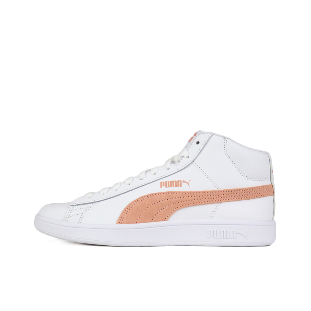 推荐商品：Puma/彪马 Smash 板鞋 防滑耐磨轻便透气休闲复古运动情侣 White 白灰粉Mid