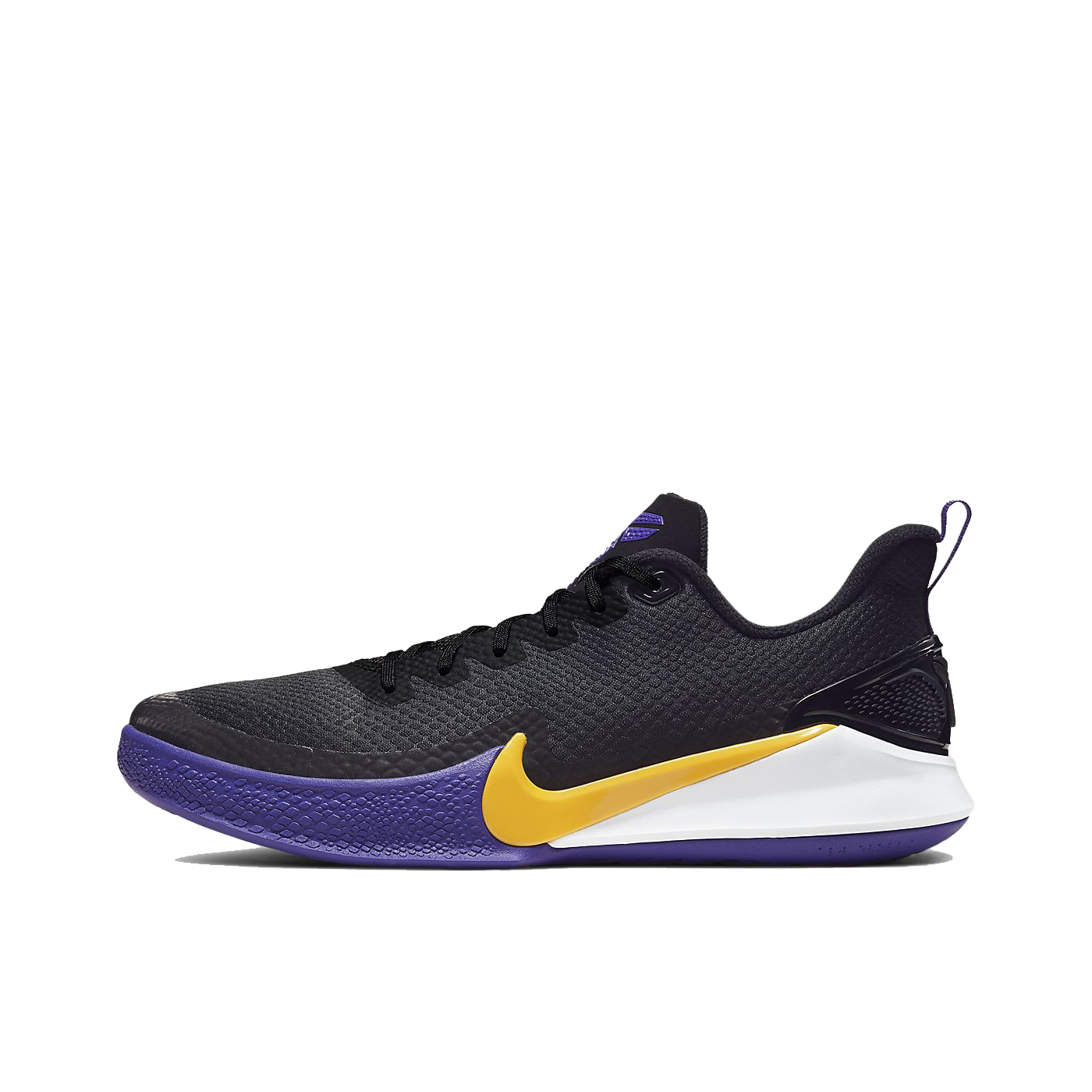 推荐商品：Nike Mamba Focus 舒适透气 网布织物 防滑减震 支撑 篮球鞋 Lakers 湖人