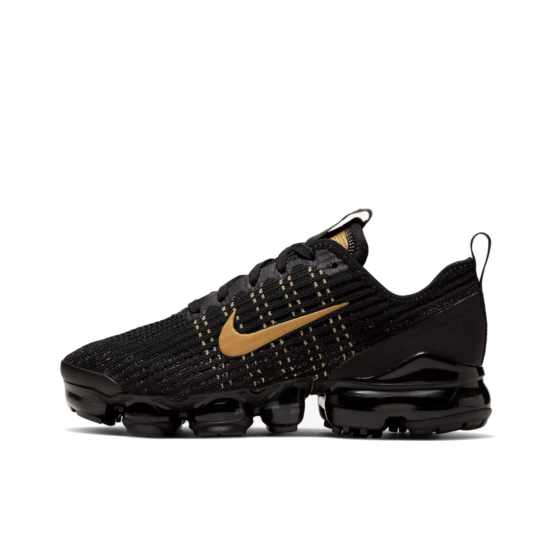 推荐商品：Nike Air VaporMax 3.0 跑鞋 全掌气垫碳板缓震透气防滑耐磨织物支撑编织圆头 Black/Gold 黑金