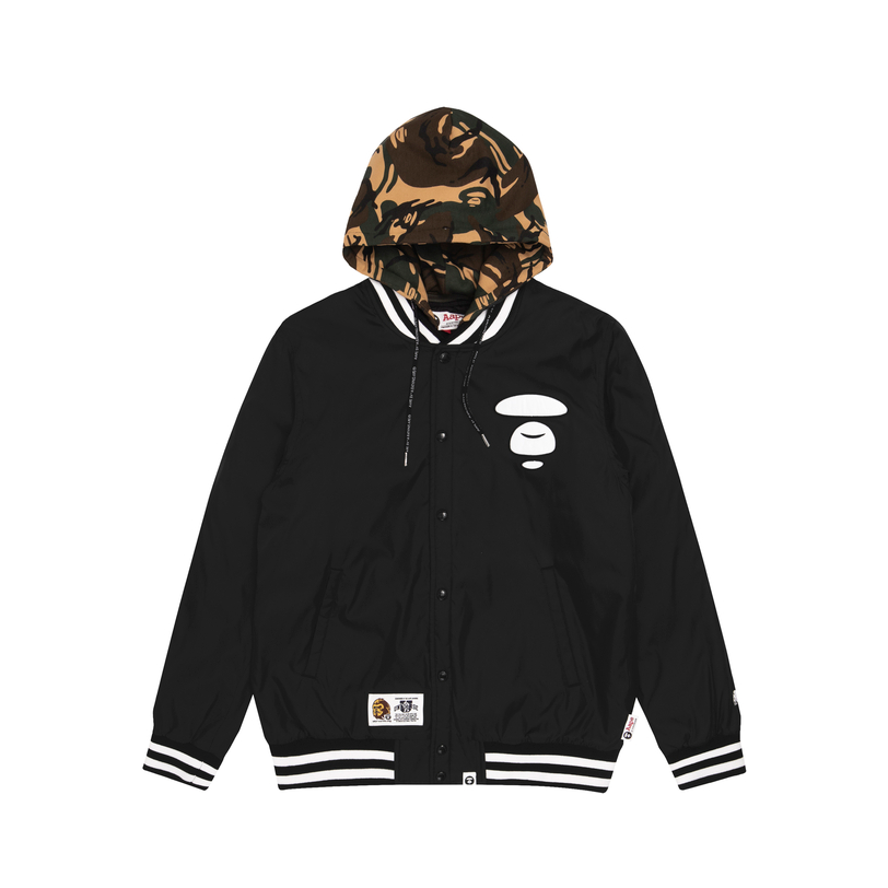Aape 猿颜字母贴布刺绣迷彩连帽夹克 7312