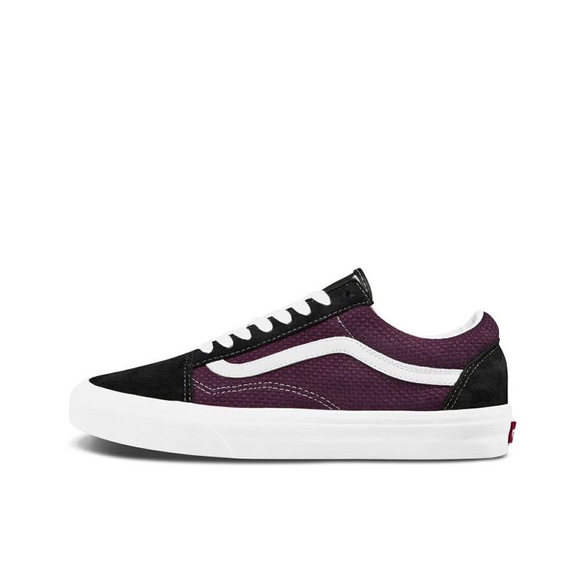 推荐商品：Vans/范斯 Old Skool 滑板鞋 板鞋 轻便防滑复古舒适经典 深红/黑色/白色