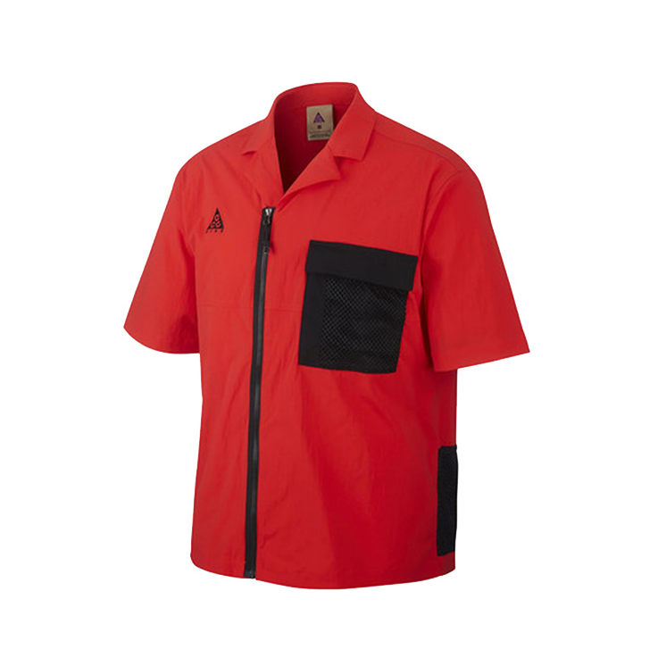 Nike ACG 户外机能网眼透气口袋短袖拉链衬衫 CI0415